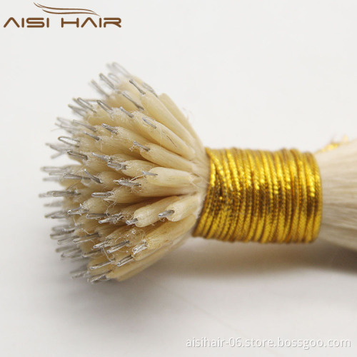 Aisi Hair 100% Cheap Indian Human Hair Bundles Nano Ring Hair Extensions